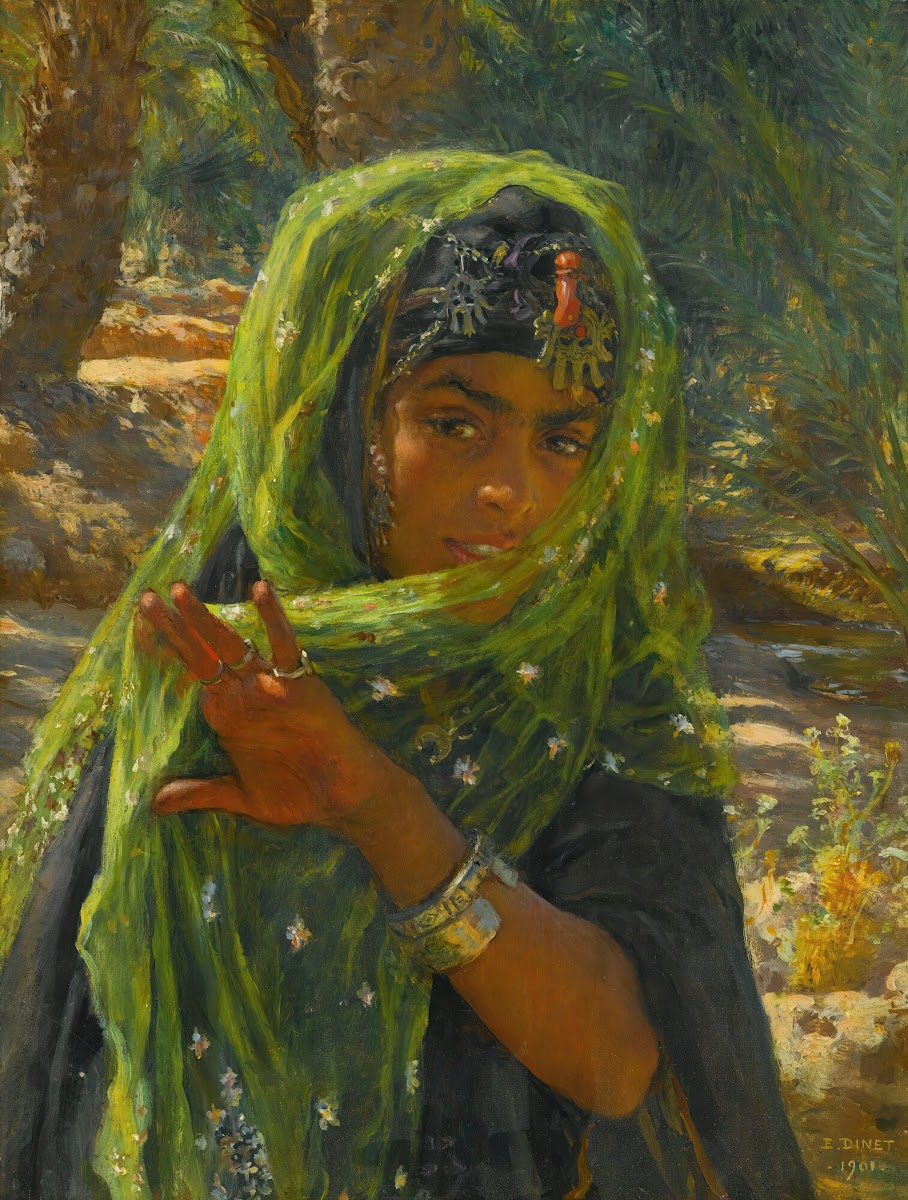 Fillette Se Voilant 1901
