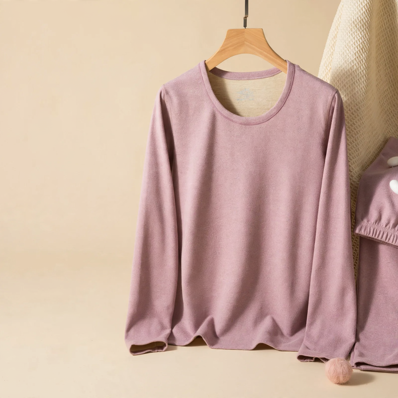 Thermal underwear set, brushed on both sides, for men and women
