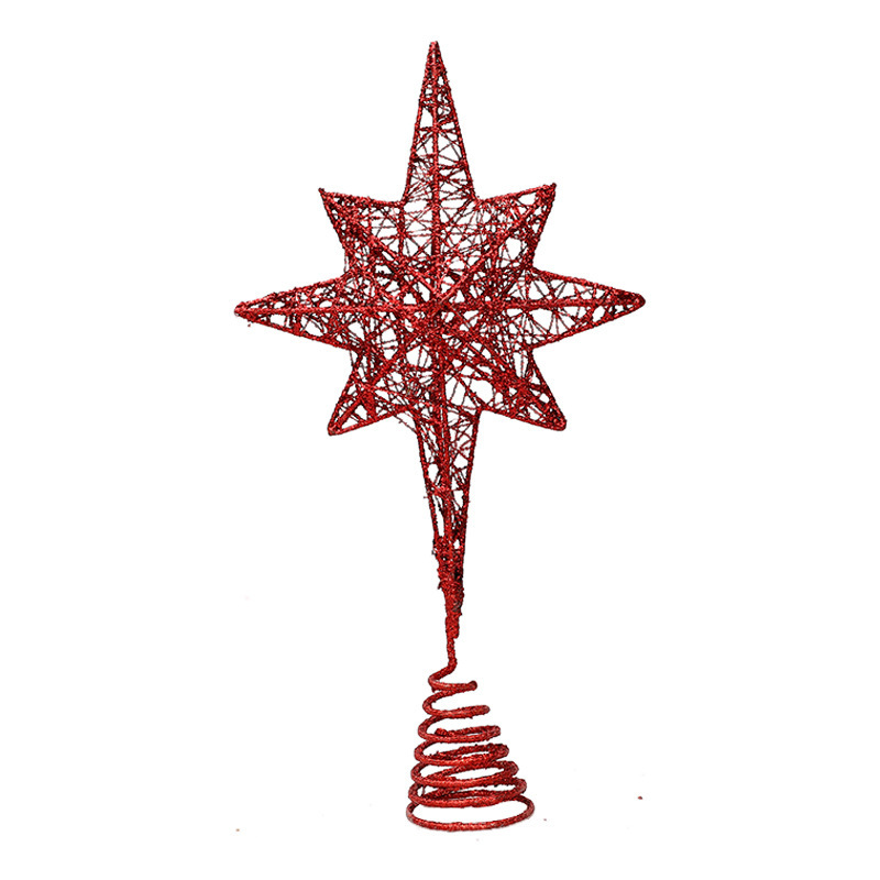 Christmas tree topper star, eight-pointed, openwork