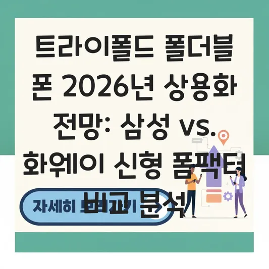 트라이폴드 폴더블 폰 2026년 상용화 전망 및 삼성·화웨이 신형 폼팩터 비교 대표 이미지