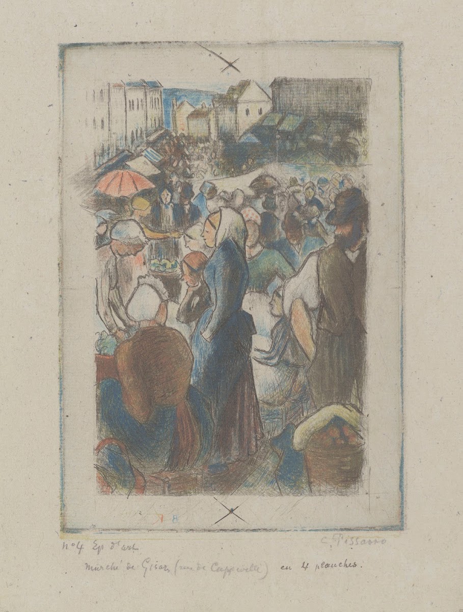 Marché de Gisors rue Cappeville 1894