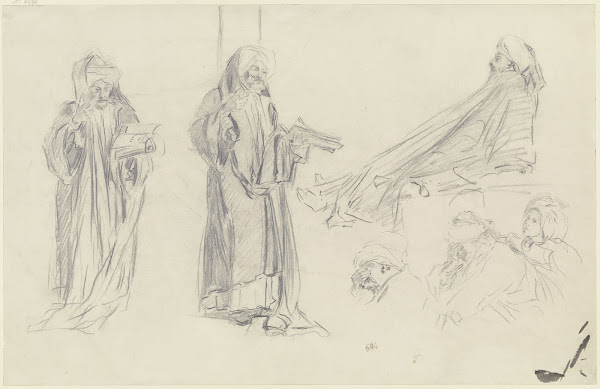 Studienblatt Professor einer arabischen Universität und Zuhörer 1879