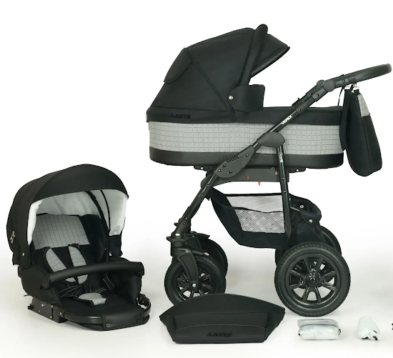 Коляска 2 в 1 Verdi Laser BLACK 03 чорний