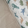 Children's changeable bedding set 4 el Twins Satin Limited Dinosaurs grey
