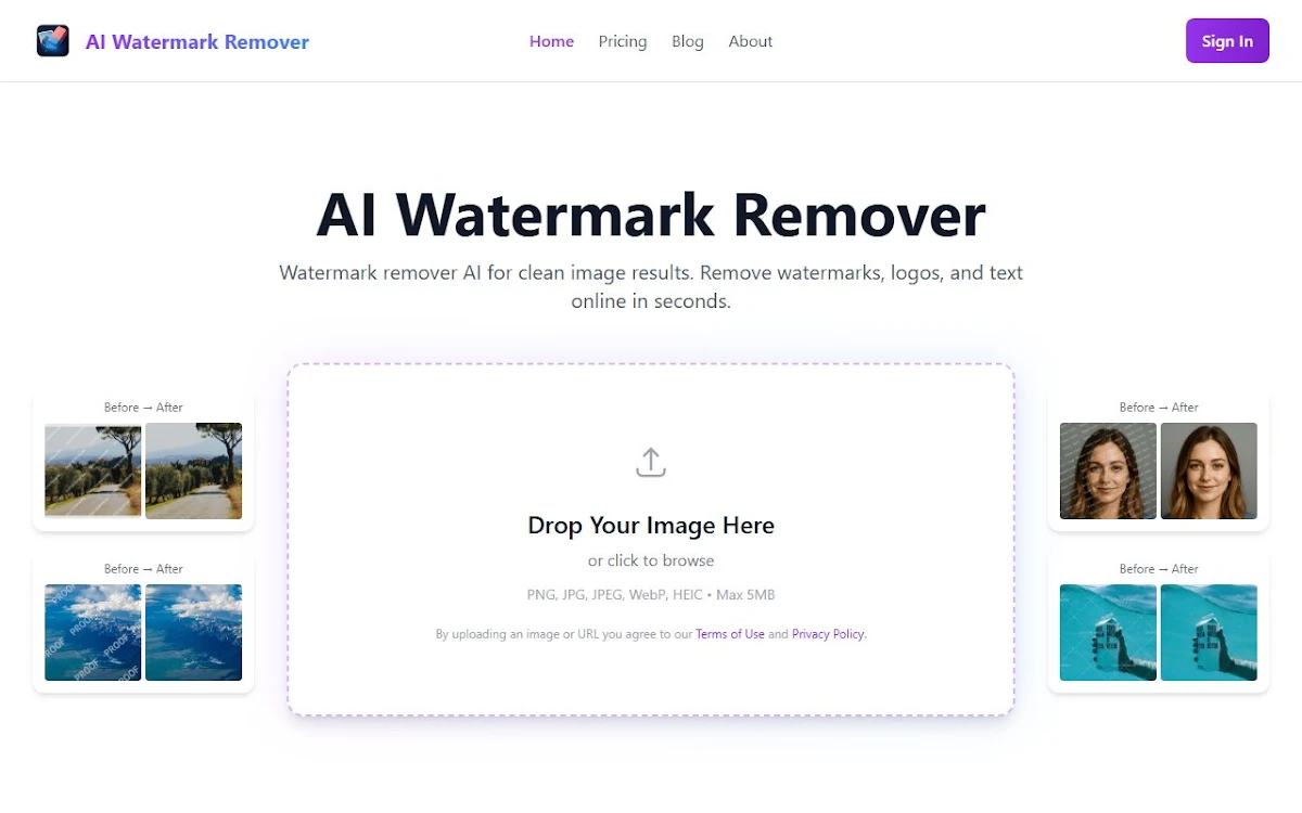 Captura de Ai Watermark Remover