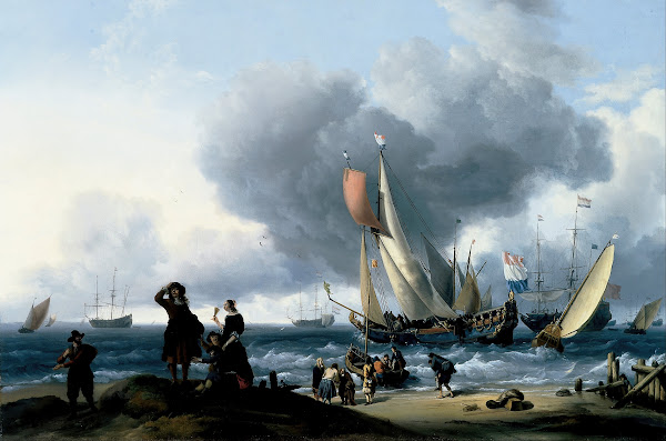 Dutchman Embarking onto a Yacht 1670 1679