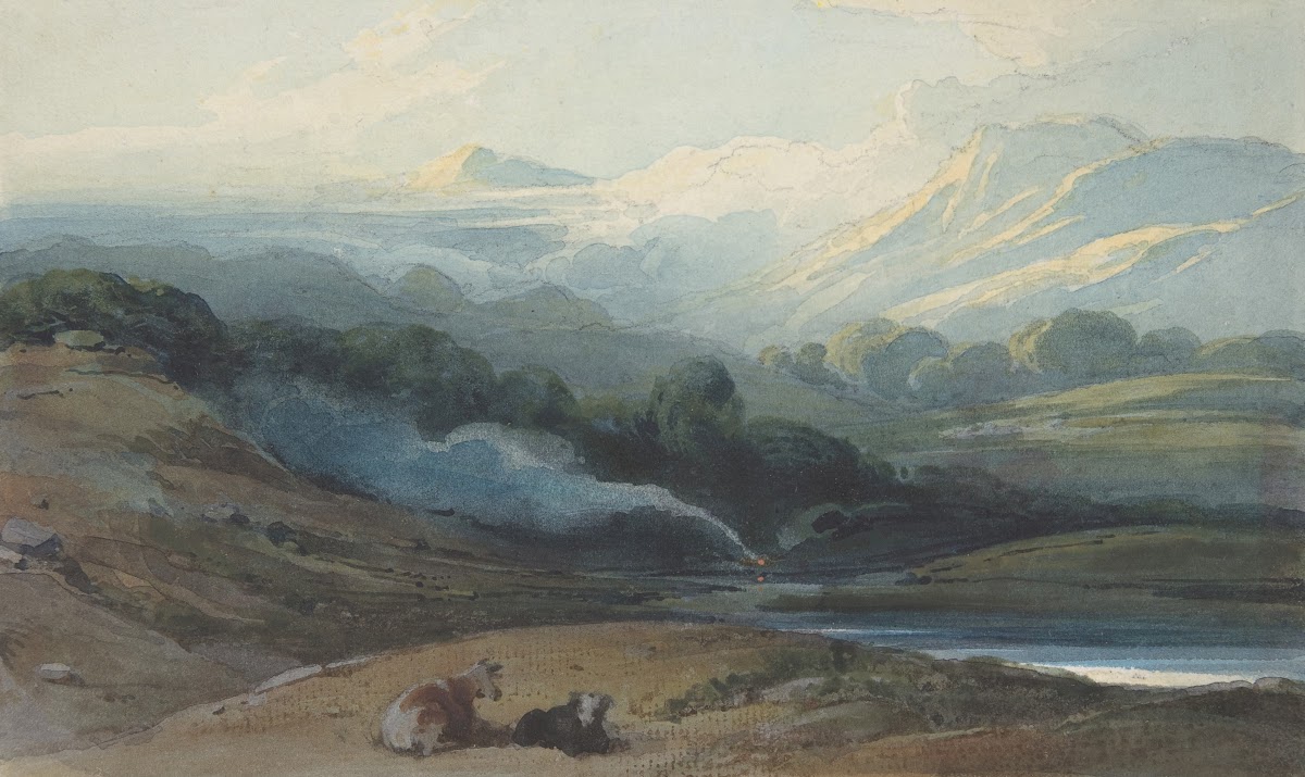 Cattle Resting in a Mountainous Landscape ca 180812