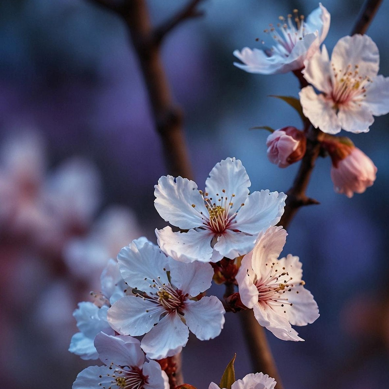 Download Delicate Blossoms At Twilight Full HD iPhone