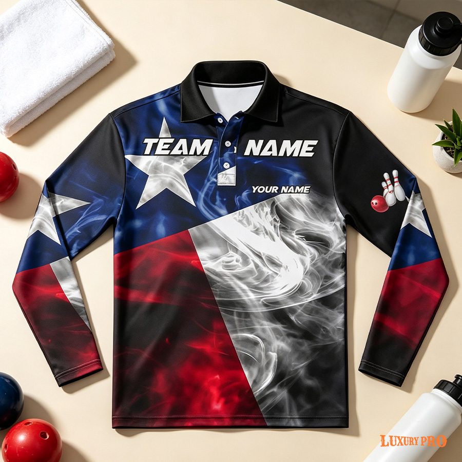 AOP HGL Men's Long‑Sleeve Button Polo