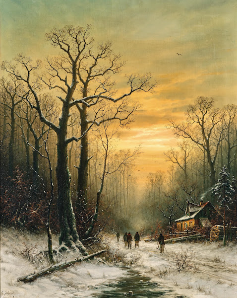 Encounter On The Way Home In Winter