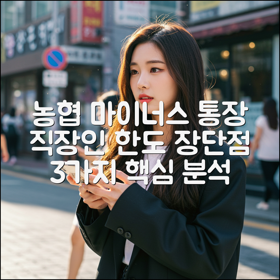 농협 마이너스 통장: 직장인 한도 & 3가지 장단점 분석