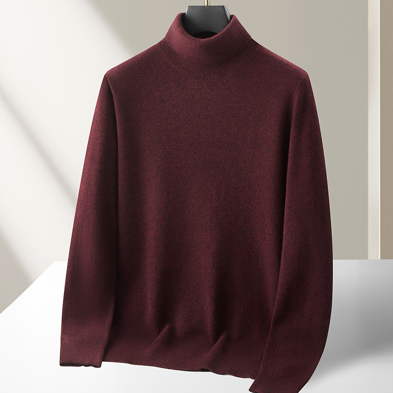 Men's turtleneck sweater made from 100% virgin wool