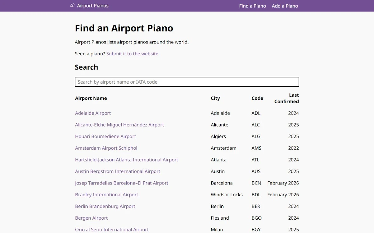 Captura de Airport Pianos