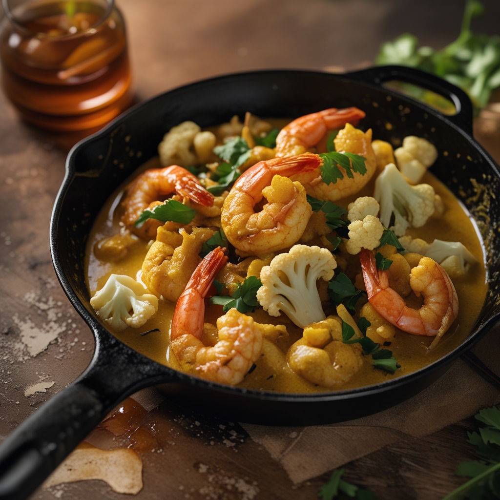Final Curry Coconut Shrimp & Cauliflower Power Skillet