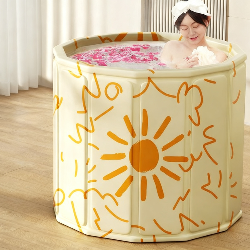 Foldable bathtub made of PVC for adults
