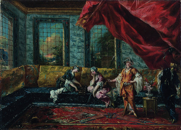 Two Odalisques Playing Mancala in the Harem 1742