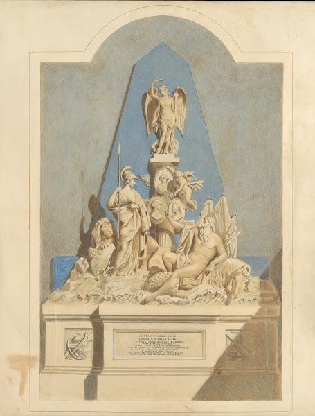 Design for The Three Captains Memorial ca 1784