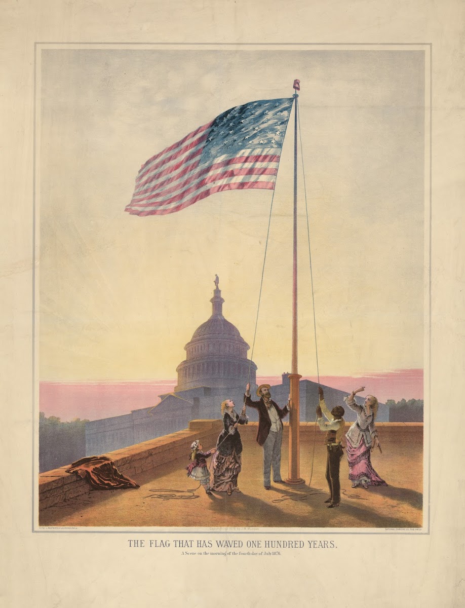 The flag that has waved one hundred yearsA scene on the morning of the fourth da