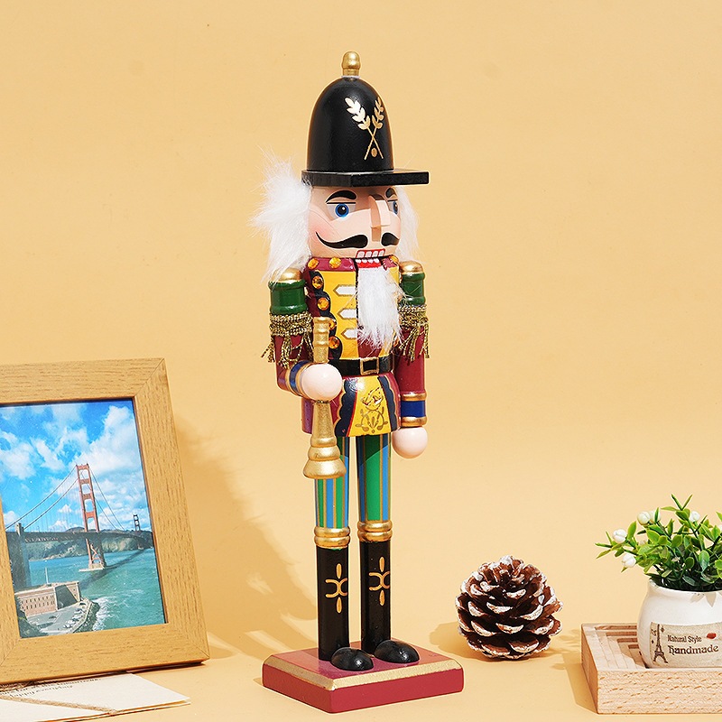 Nutcracker soldier made of solid wood, 30 cm, for Christmas time