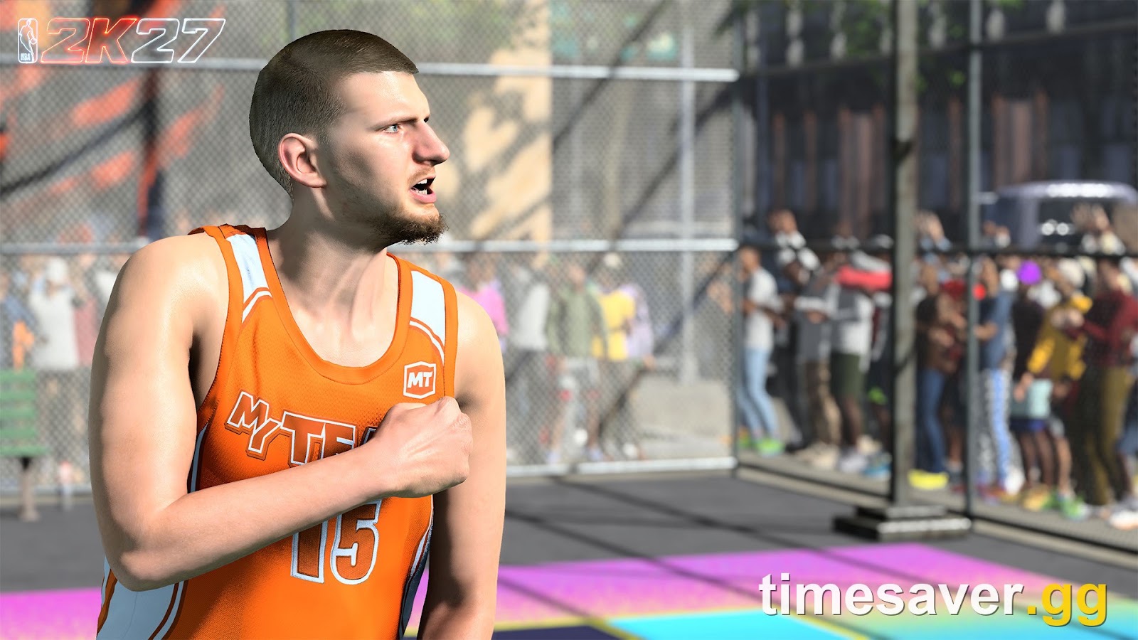 NBA 2K27 MyTEAM Player Card athlete on the court