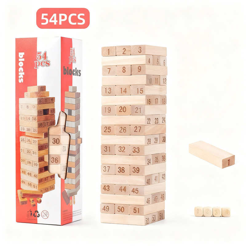 Holz-Stapelspiel, 48–51 Teile