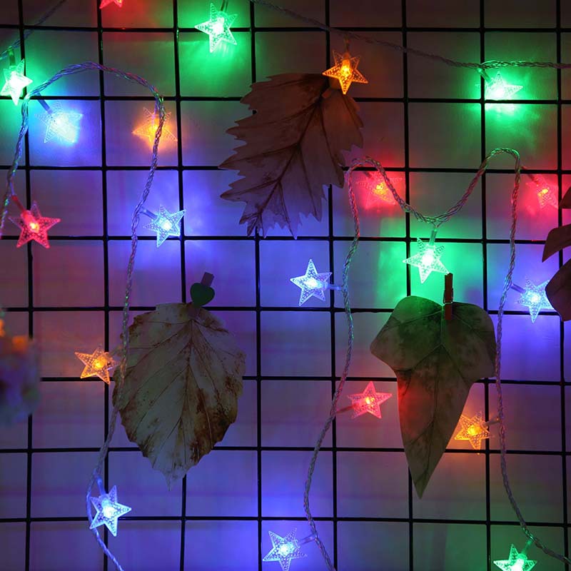 LED-Sternen-Lichterkette mit Batteriefach