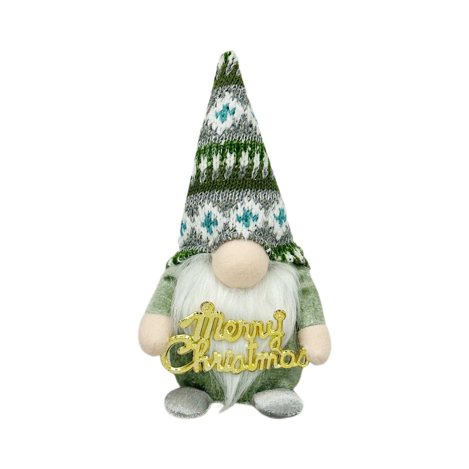 Dekorative Zwergen-Figur mit weihnachtlichem Zubehör