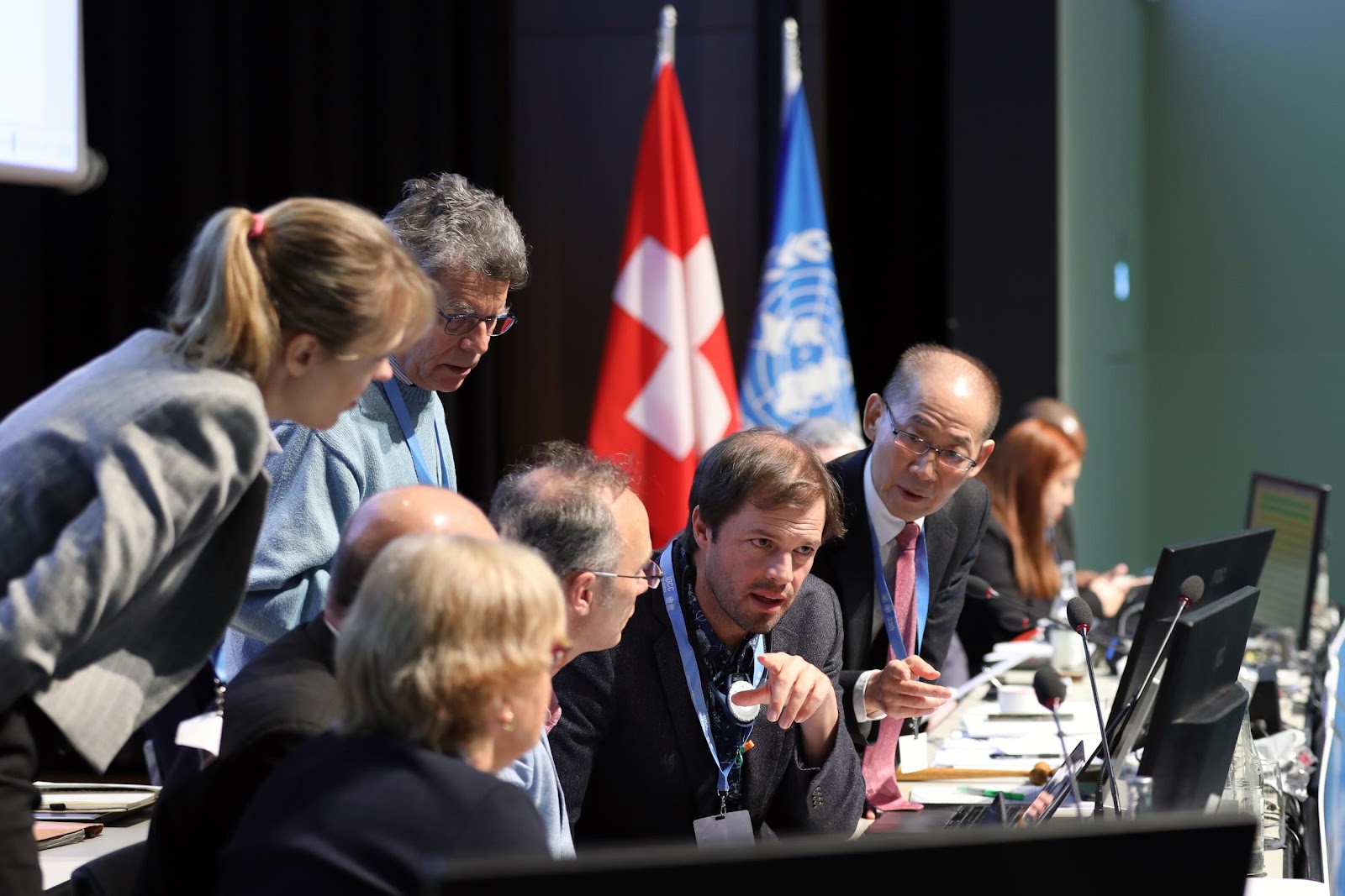 The synthesis report of the Sixth Assessment Report's authors discussing before responding to comment during the 58th session of the IPCC