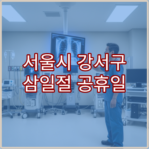 서울시 강서구 삼일절 공휴일 대체공휴일 진료 병원 어디? 연휴 문 여는 곳·응급실 운영 시간 확인