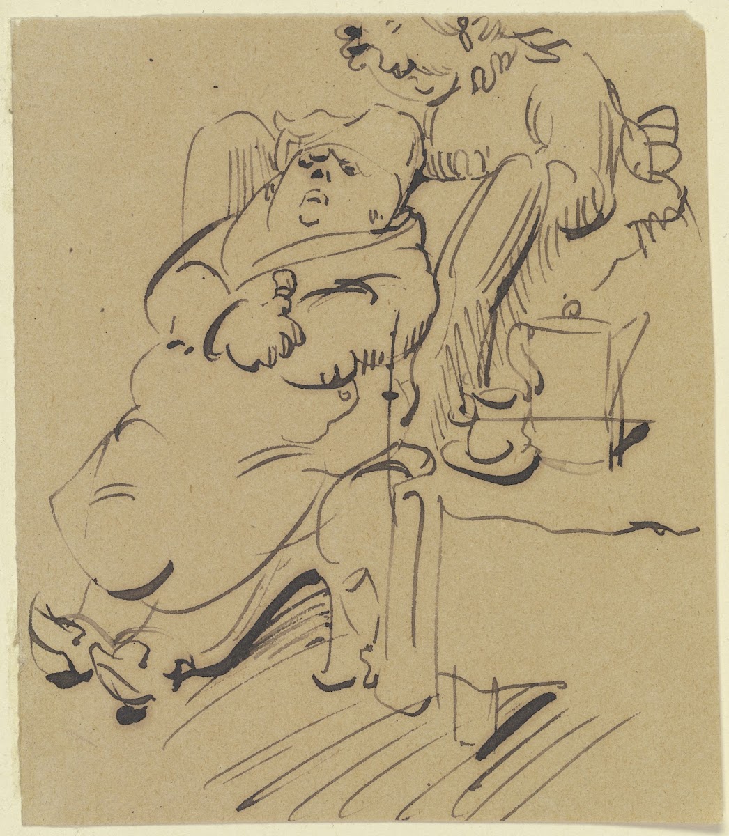 Frau Knopp redet ihrem Mann gut zu 1876