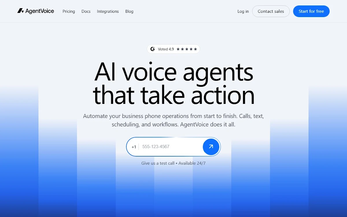 Captura de AgentVoice
