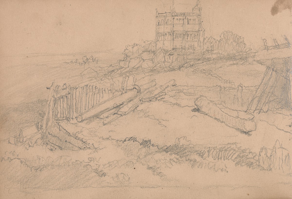 Study of a Dry Dock with Boat 1863