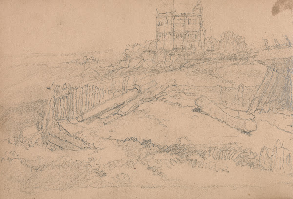 Study of a Dry Dock with Boat 1863