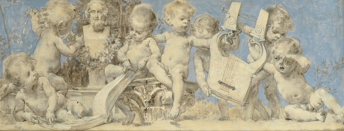 Putti With A Bust Of Homer