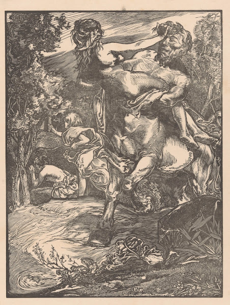 Centaur die een vrouw ontvoert 1881 1934