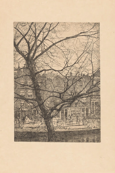 Grachtenhuizen met halsgevels in Amsterdam 1895