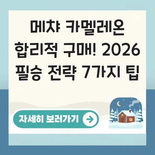 메챠 카멜레온 합리적인 가격대 구매 전략