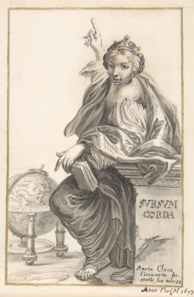 Saint Margaret Ponting To Heaven With A Globe Next To Her 1693