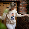 Women's sweatshirt Cebababy Fluffy Puffy (S/M) Bart beige