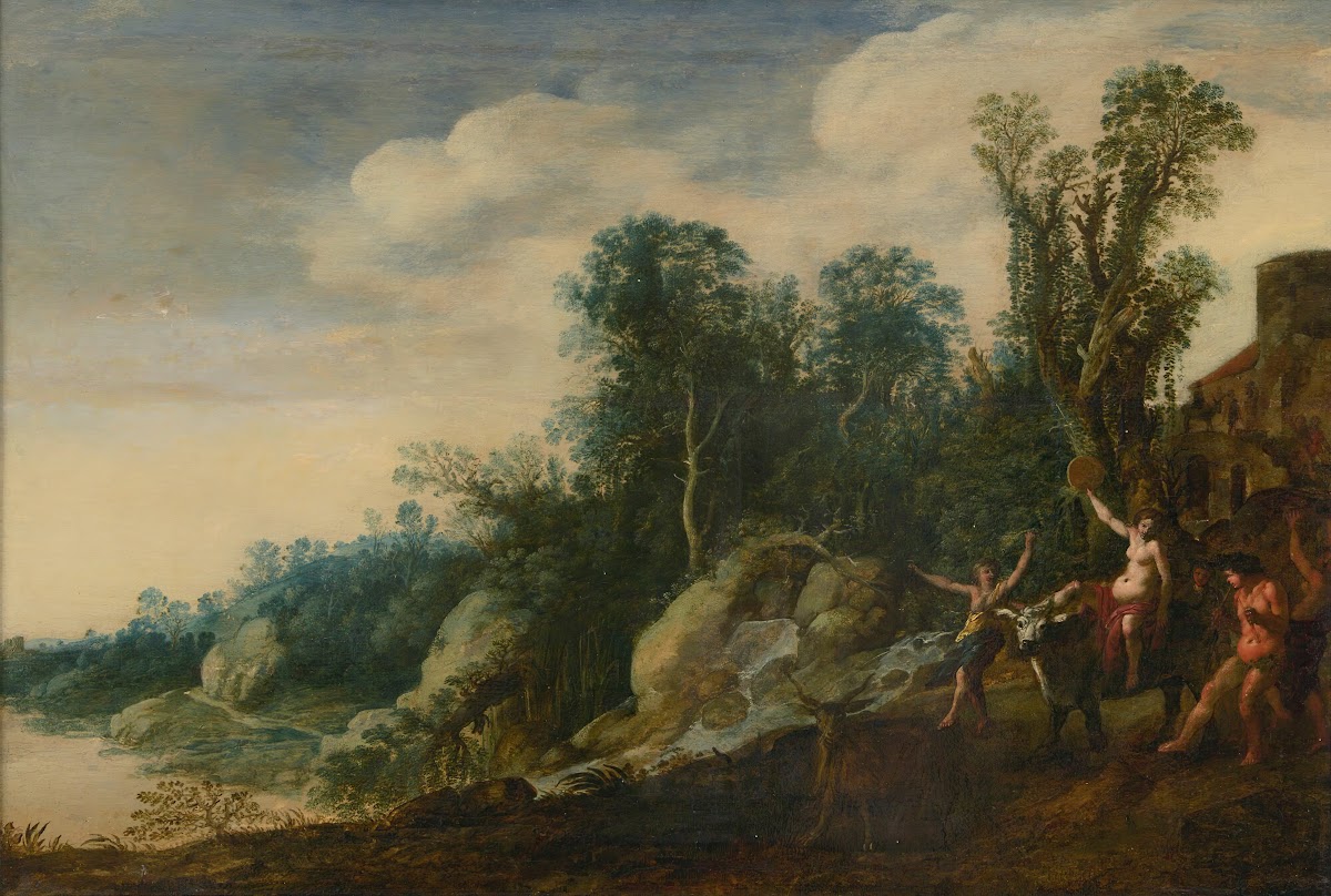Landscape with dancing Bacchantes