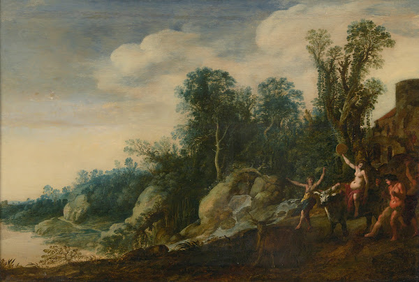 Landscape with dancing Bacchantes