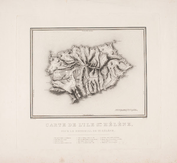 Carte de Lïle Sainte Hélène 1824