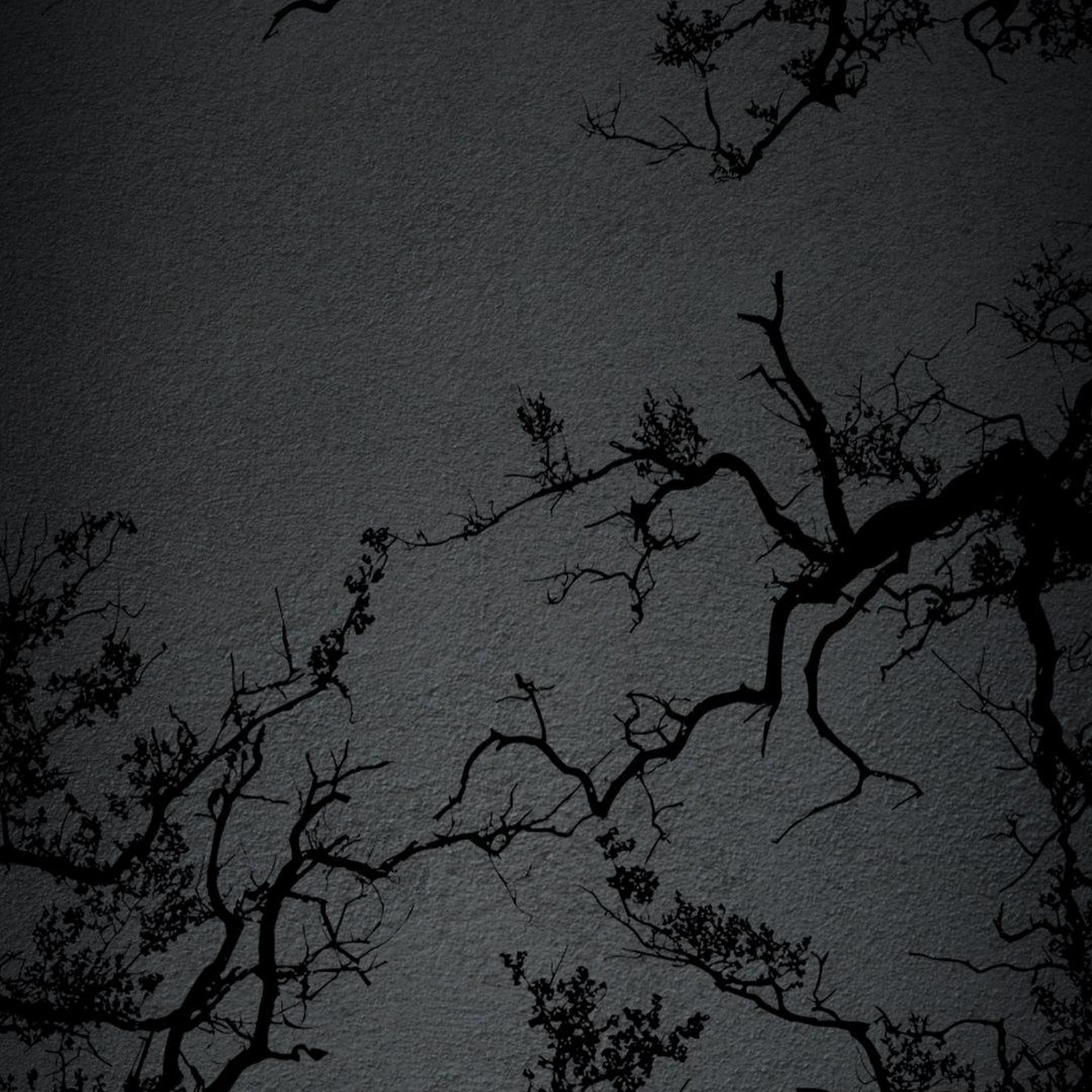 Download Dark Tree Silhouettes On Gray Full HD iPhone