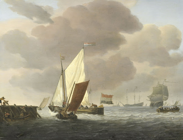 Ships near the Coast in windy Weather c 1650   c 1707