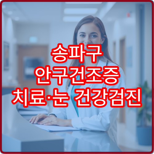 송파구 안구건조증 치료·눈 건강검진 가능한 안과 안내