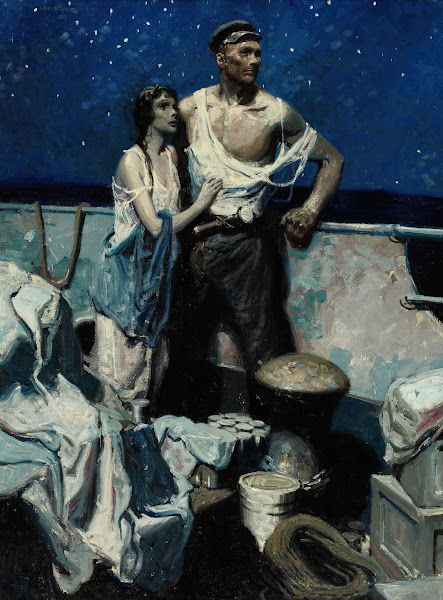 Hurricane Harvest Starry Night c 1924