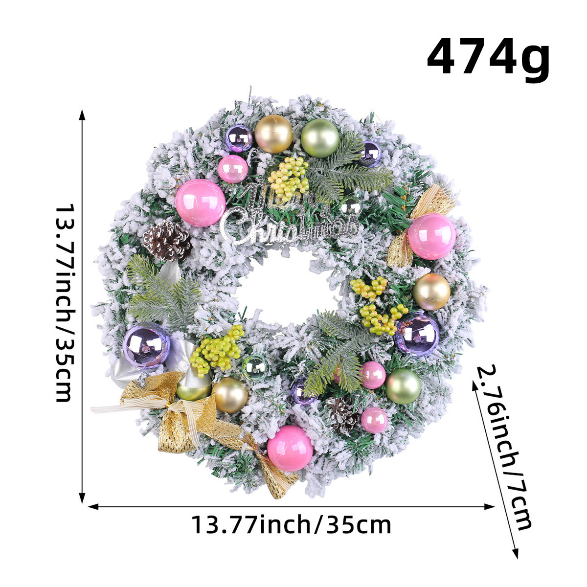Decorative wooden Christmas wreath
