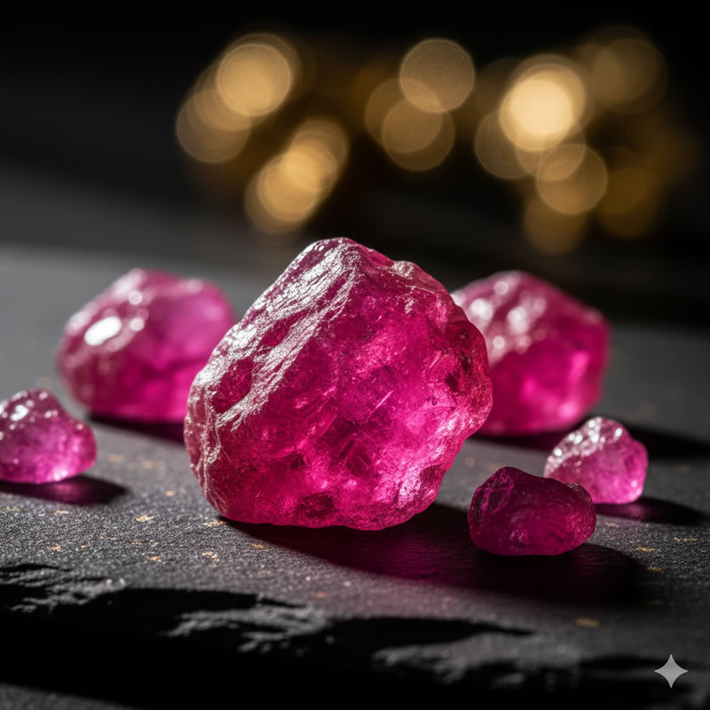 Raw Hot Pink Spinel Gemstone