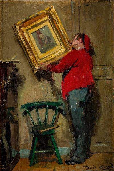 Hanging a painting 1873