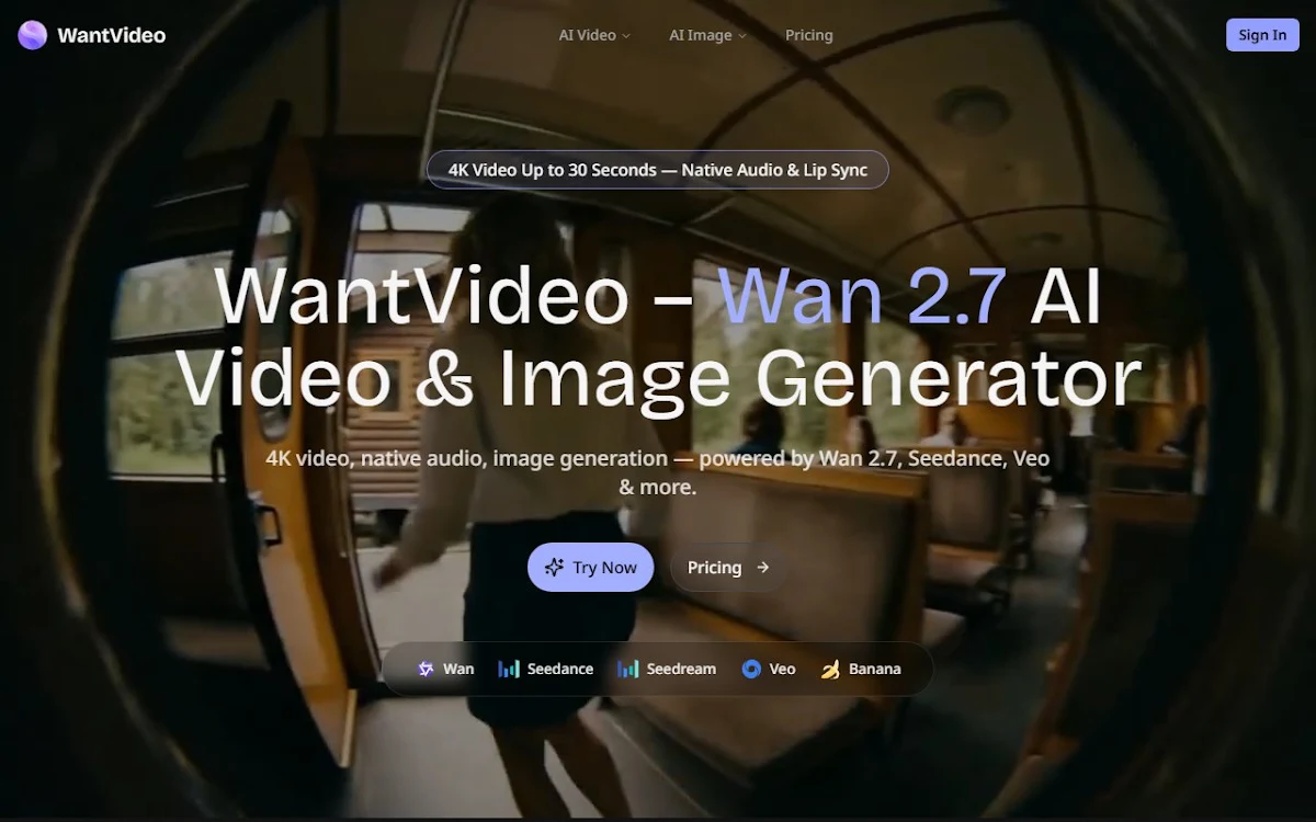 Captura de Wan 2 AI